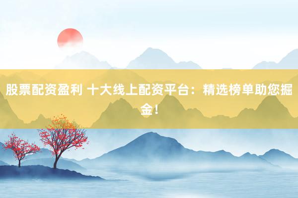 股票配资盈利 十大线上配资平台：精选榜单助您掘金！