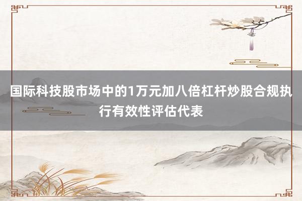 国际科技股市场中的1万元加八倍杠杆炒股合规执行有效性评估代表
